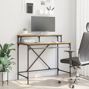 vidaXL Birou Lemn Vechi 100 x 50 x 90 cm Lemn compozit imagine