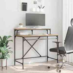 vidaXL Birou Stejar Artizanal 100 x 50 x 90 cm Lemn compozit imagine