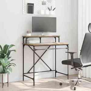 vidaXL Birou Stejar Artizanal 80 x 50 x 90 cm Lemn compozit imagine