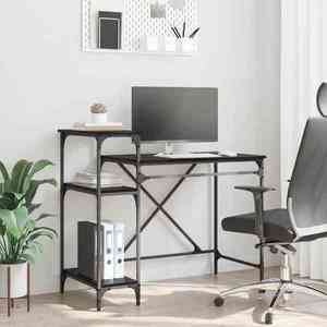 vidaXL Birou Stejar Negru 105 x 50 x 90 cm Lemn compozit imagine
