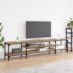 vidaXL Cabinet TV Stejar Artizanal 201 x 35 x 45 cm imagine