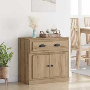vidaXL Bufet Stejar Artizanal 70 x 35, 5 x 67, 5 cm Lemn compozit imagine