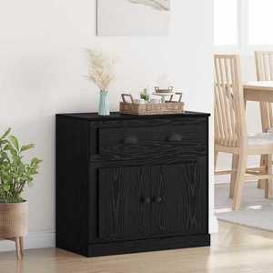 vidaXL Bufet cu sertar Stejar Negru 70 x 35, 5 x 67, 5 cm Lemn compozit imagine