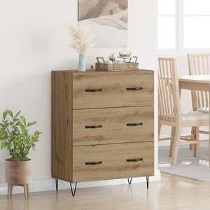 vidaXL Bufet cu sertar Stejar Artizanal 69, 5 x 34 x 90 cm imagine