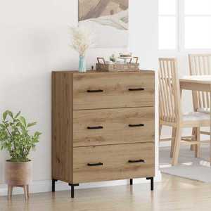 vidaXL Bufet cu sertar Stejar Artizanal 69, 5 x 34 x 90 cm imagine