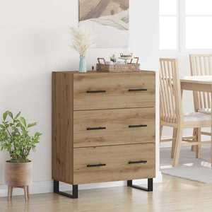 vidaXL Bufet cu sertar Stejar Artizanal 69, 5 x 34 x 90 cm imagine