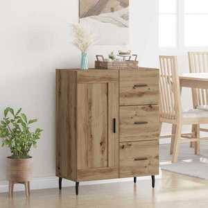 vidaXL Bufet cu sertar Stejar Artizanal 69, 5 x 34 x 90 cm imagine