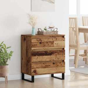 vidaXL Bufet cu sertar Lemn Vechi 60 x 35 x 70 cm Lemn compozit imagine