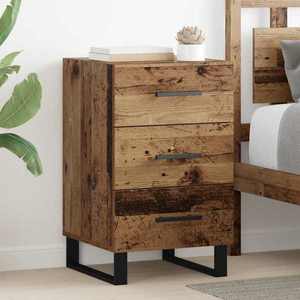 vidaXL Dulap de noapte Lemn Vechi 40 x 40 x 66 cm Lemn compozit imagine