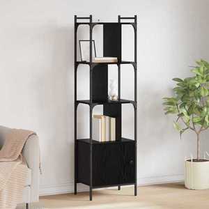 vidaXL Bibliotecă Stejar Negru 44, 5 x 30 x 154, 5 cm Lemn compozit imagine