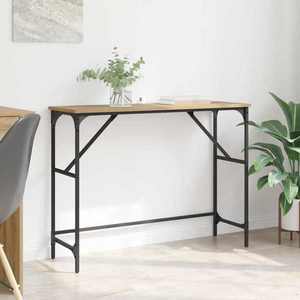 vidaXL Masă de consolă Stejar Artizanal 100 x 32 x 75 cm Lemn compozit imagine