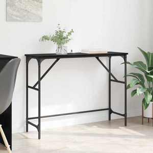 vidaXL Masă de consolă Stejar Negru 100 x 32 x 75 cm Lemn compozit imagine
