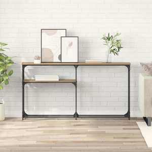 vidaXL MasaConsole Stejar Artizanal 145 x 22, 5 x 75 cm Lemn compozit imagine