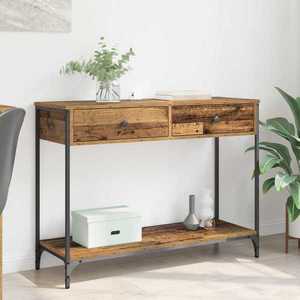 vidaXL Masă de consolă Lemn Vechi 100 x 34, 5 x 75 cm Lemn compozit imagine