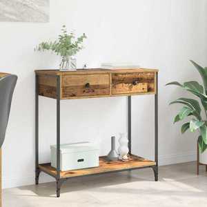 vidaXL Masă de consolă Lemn Vechi 75 x 34, 5 x 75 cm Lemn compozit imagine