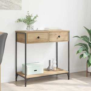 vidaXL Masă de consolă cu sertar Stejar Artizanal 75 x 34, 5 x 75 cm imagine