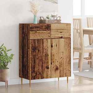 vidaXL Bufet cu sertar Lemn Vechi 69, 5 x 34 x 90 cm Lemn compozit imagine