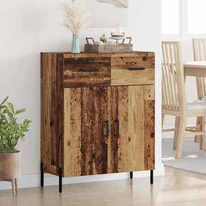 vidaXL Bufet cu sertar Lemn Vechi 69, 5 x 34 x 90 cm Lemn compozit imagine