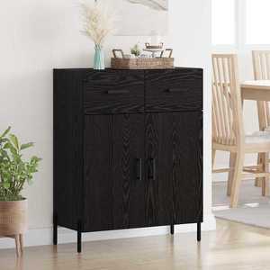vidaXL Bufet cu sertar Stejar Negru 69, 5 x 34 x 90 cm Lemn compozit imagine