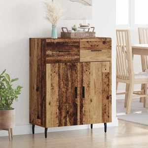 vidaXL Bufet cu sertar Lemn Vechi 69, 5 x 34 x 90 cm Lemn compozit imagine