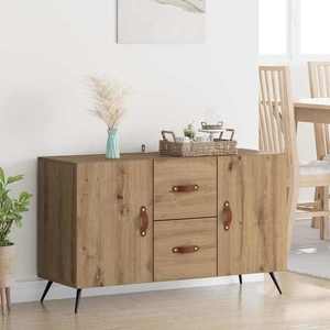 vidaXL Bufet cu sertar Stejar Artizanal 100 x 36 x 60 cm Lemn compozit imagine