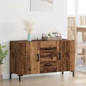 vidaXL Bufet cu sertar Lemn Vechi 100 x 36 x 60 cm Lemn compozit imagine