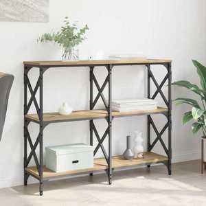 vidaXL Masă de consolă Stejar Artizanal 100 x 28 x 80, 5 cm imagine