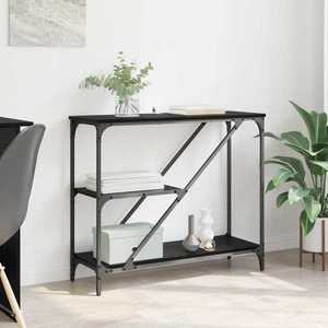 vidaXL Masă de consolă Stejar Negru 88, 5 x 30 x 75 cm Lemn compozit imagine