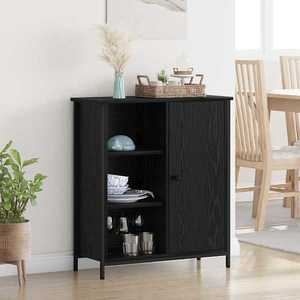 vidaXL Bufet Stejar Negru 70 x 30 x 80 cm Lemn compozit imagine