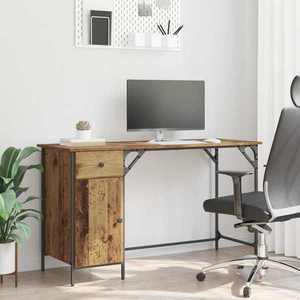 vidaXL Birou de calculator Lemn Vechi 131 x 48 x 75 cm Lemn compozit imagine