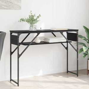 vidaXL MasaConsole Stejar Negru 105x30x75cm Lemn compozit imagine