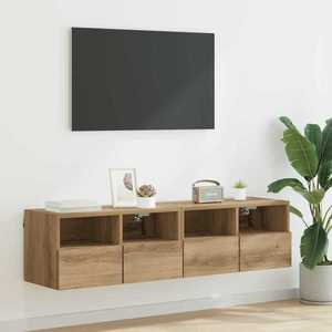 vidaXL Dulapuri pentru TV 2 pcs Stejar Artizanal 60 x 30 x 30 cm imagine