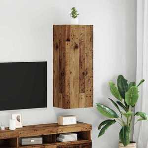 vidaXL Dulap TV de perete Lemn Vechi 40, 5 x 30 x 102 cm Lemn compozit imagine