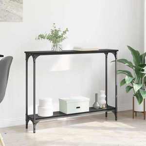 vidaXL Masă de consolă Stejar Negru 100 x 22, 5 x 75 cm Lemn compozit imagine