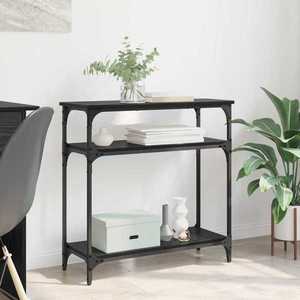 vidaXL Masă de consolă Stejar Negru 75 x 29 x 75 cm Lemn compozit imagine