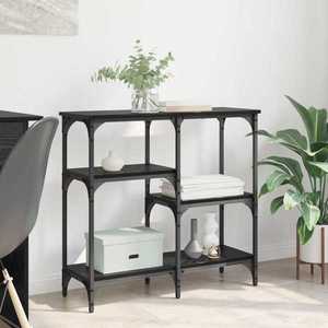 vidaXL Masă de consolă Stejar Negru 80 x 29 x 75 cm Lemn compozit imagine