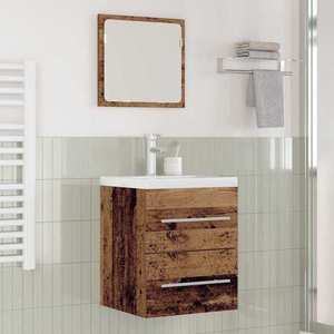 vidaXL Dulap pentru Chiuveta de Baie cu sertar Maro 42 x 39 x 52 cm imagine