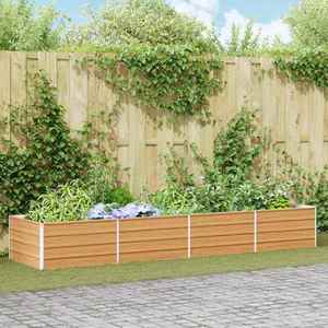 vidaXL Strat înălțat de grădină Maro deschis 320 x 80 x 45 cm imagine
