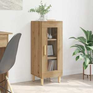 vidaXL Bufet Stejar Artizanal 34.5 x 32.5 x 90 cm Lemn compozit imagine