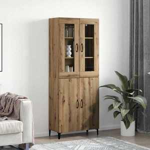 vidaXL Bufet 2 pcs Stejar Artizanal Lemn compozit imagine