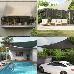 vidaXL Pânză parasolar, nisipiu dreptunghiular 5x6 m HDPE 160 g/m² imagine