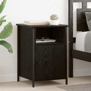 vidaXL Dulap de noapte Stejar Negru 40 x 42 x 60 cm Lemn compozit imagine