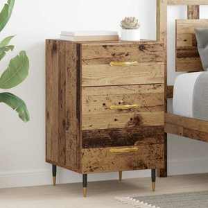 vidaXL Dulap de noapte Lemn vechi 40 x 40 x 66 cm Lemn compozit imagine