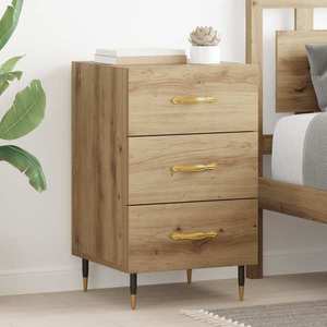 vidaXL Dulap de noapte Stejar Artizanal 40 x 40 x 66 cm Lemn compozit imagine
