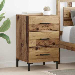 vidaXL Dulap de noapte Lemn vechi 40 x 40 x 66 cm Lemn compozit imagine