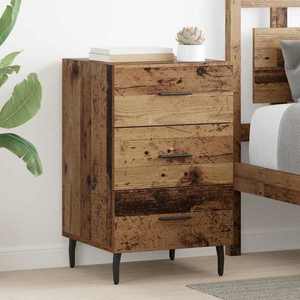 vidaXL Dulap de noapte Lemn vechi 40 x 40 x 66 cm Lemn compozit imagine