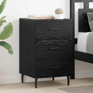 vidaXL Dulap de noapte Stejar Negru 40 x 40 x 66 cm Lemn compozit imagine