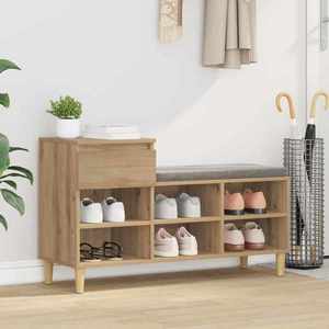 vidaXL Dulap pentru pantofi Stejar Artizanal 102 x 36 x 60 cm imagine