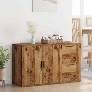 vidaXL Bufet cu sertar Lemn vechi 100 x 33 x 59.5 cm Lemn compozit imagine