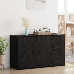vidaXL Bufet cu sertar Stejar Negru 100 x 33 x 59.5 cm Lemn compozit imagine